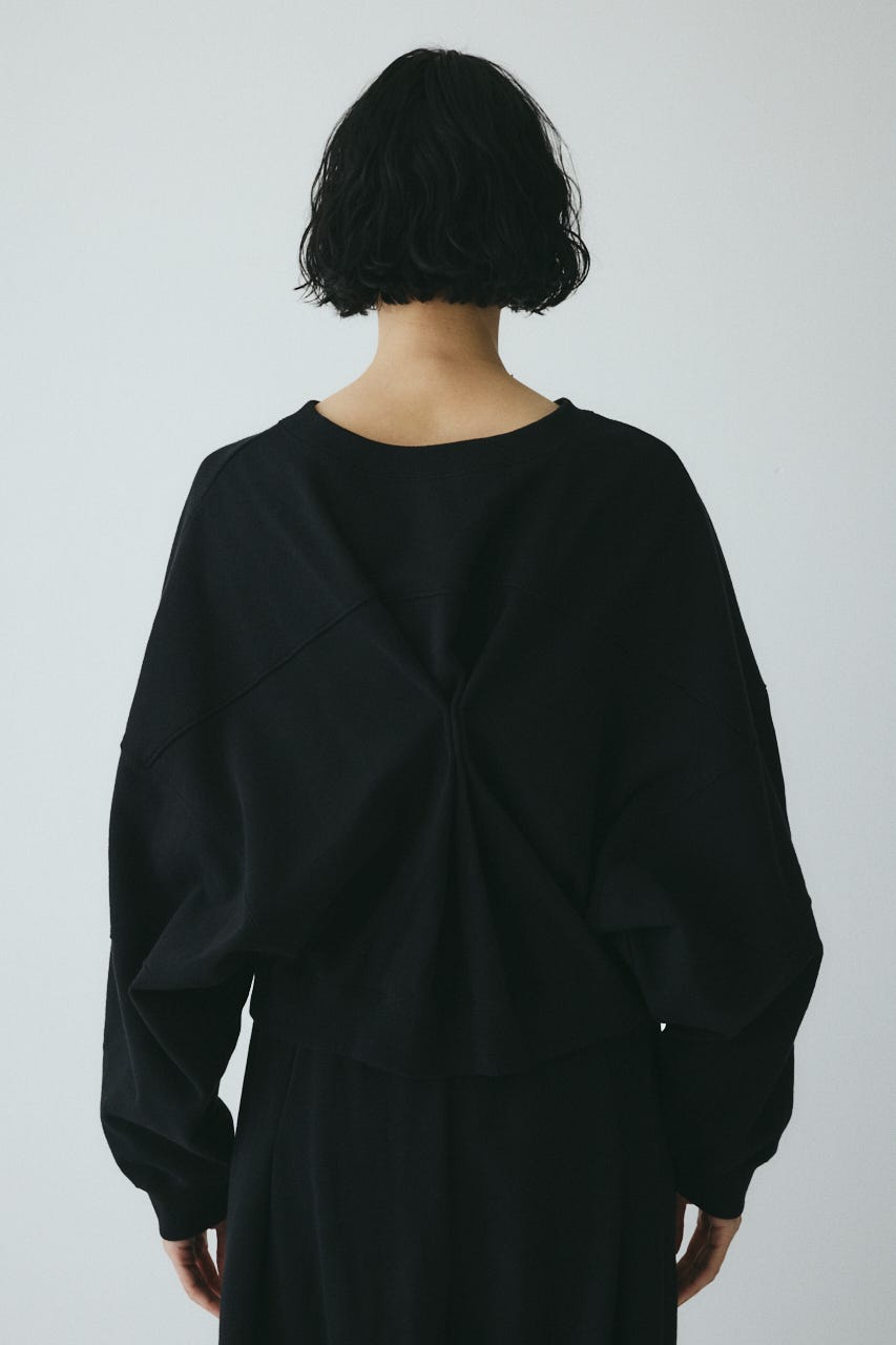 ［予約］Switching shoulder tops BLK FREE