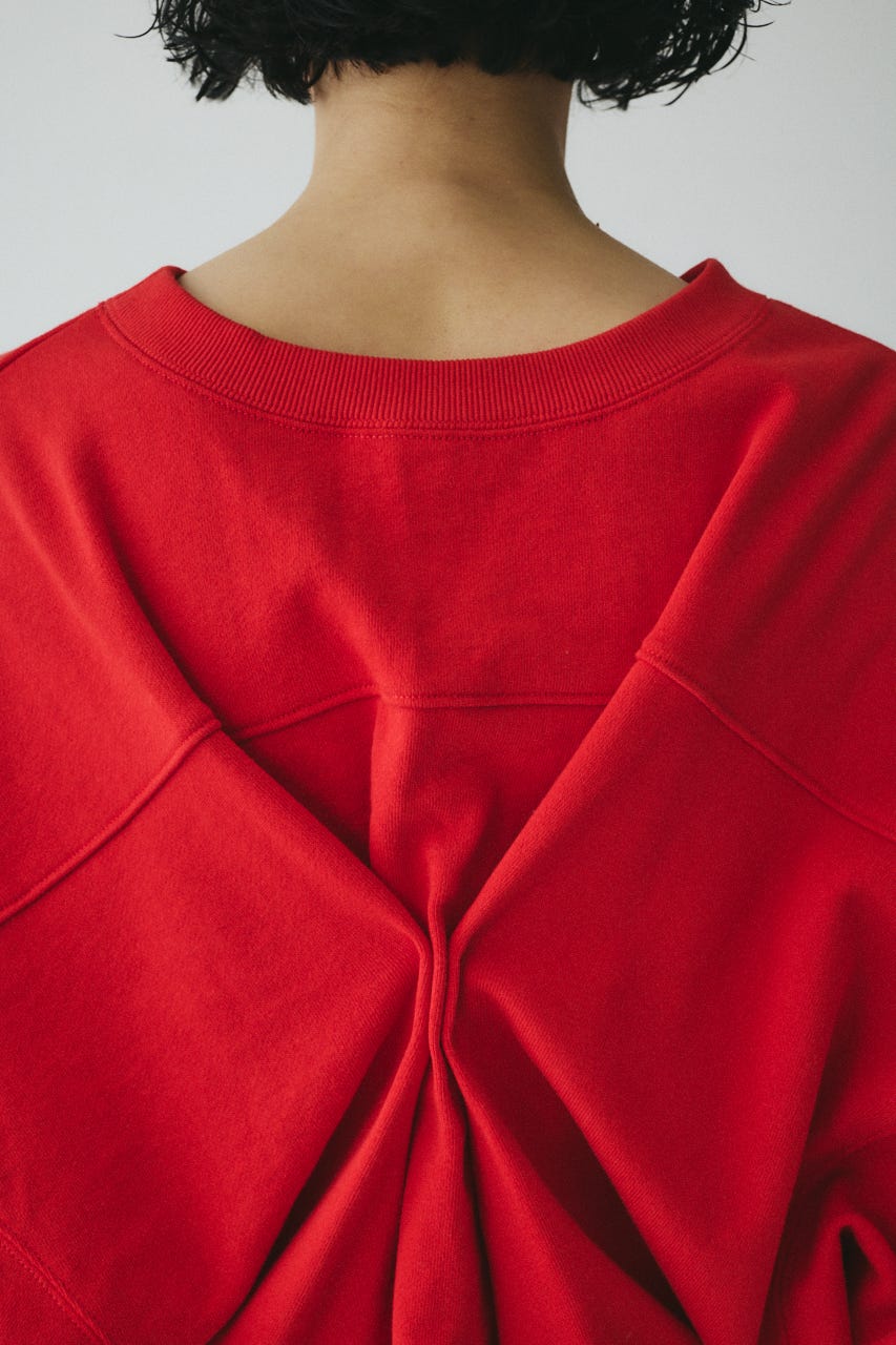 ［予約］Switching shoulder tops RED FREE