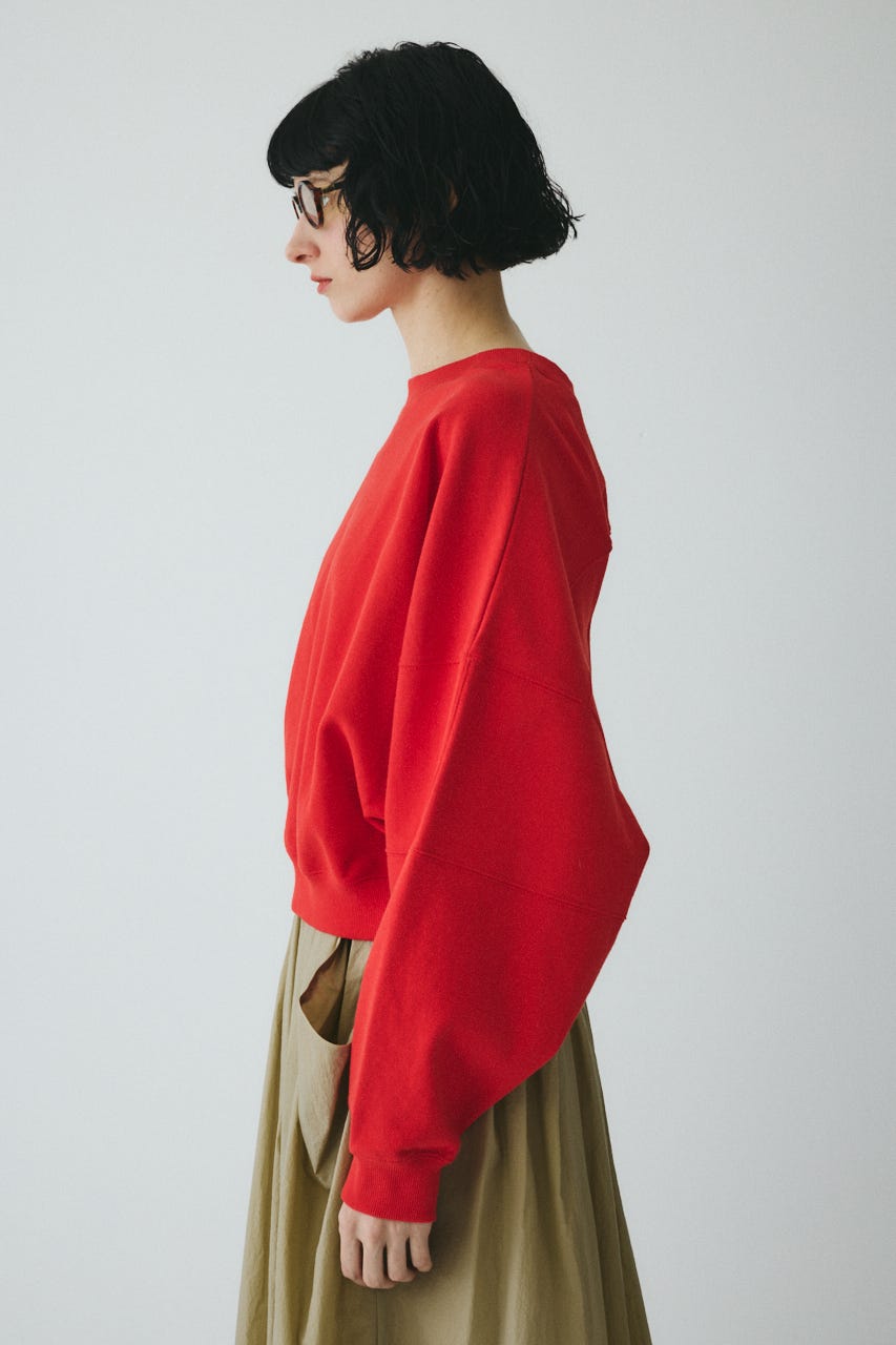 ［予約］Switching shoulder tops RED FREE