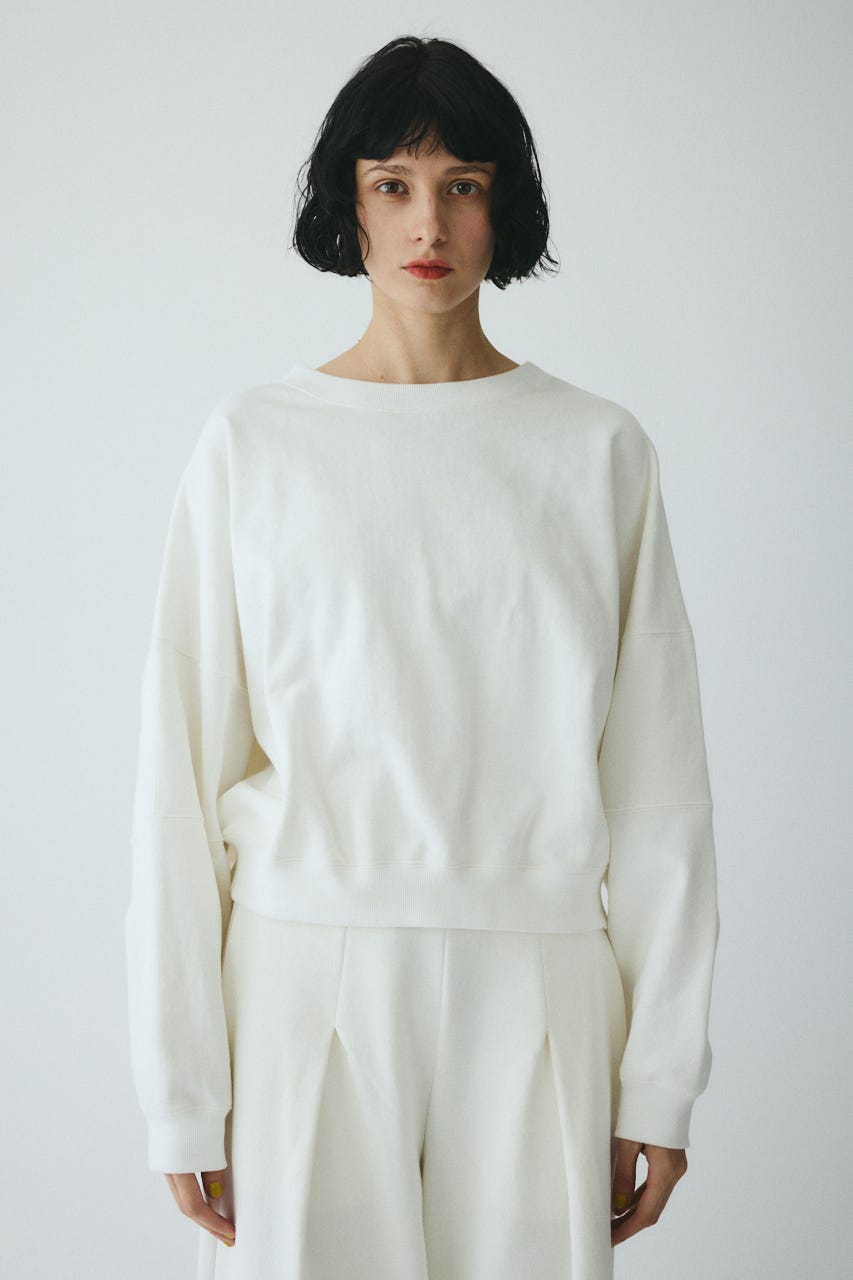 ［予約］Switching shoulder tops WHT FREE