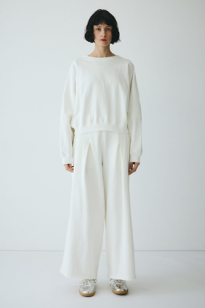 ［予約］Switching shoulder tops WHT FREE