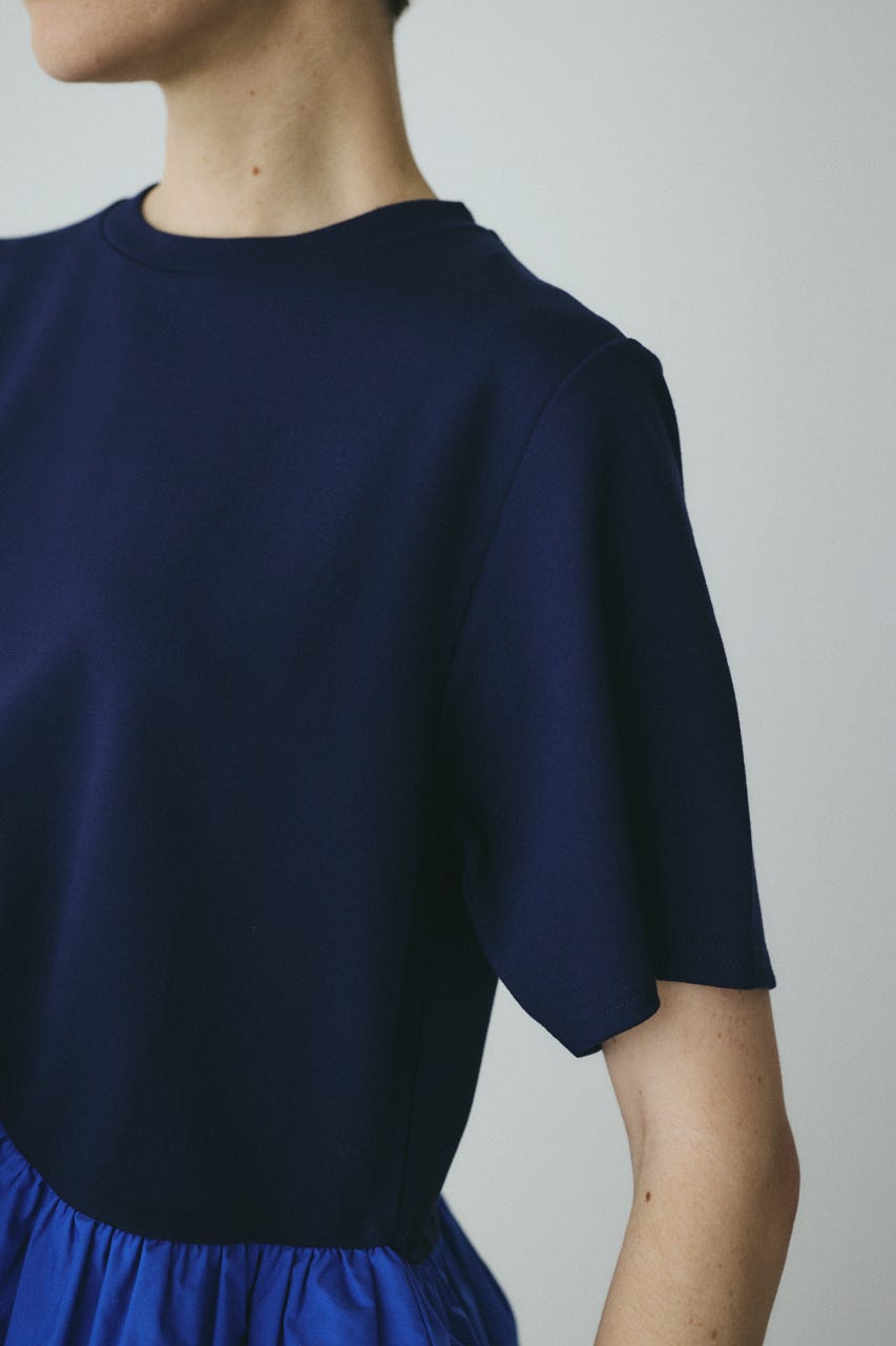 Frill hem ponte tops NVY FREE