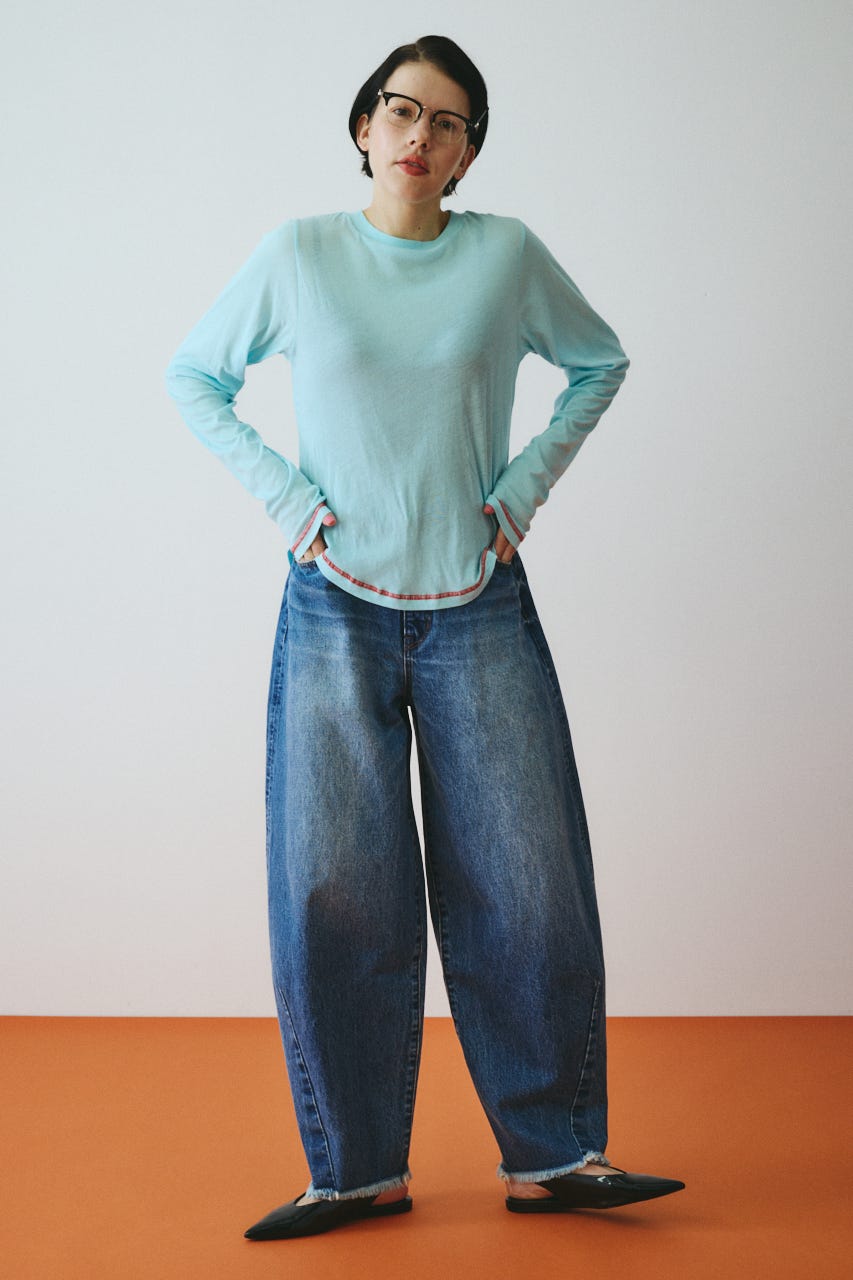 Sheer mellow tops L/BLU FREE