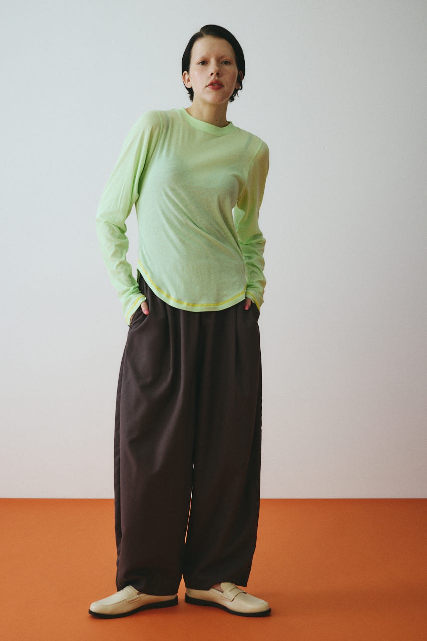 Sheer mellow tops L/GRN FREE