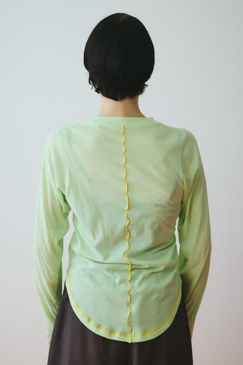 Sheer mellow tops L/GRN FREE