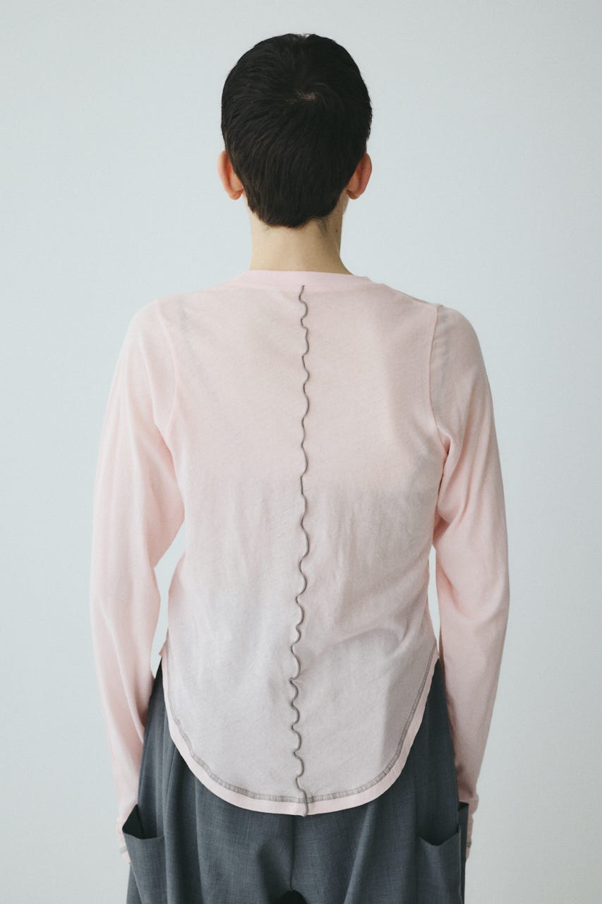Sheer mellow tops L/PNK FREE