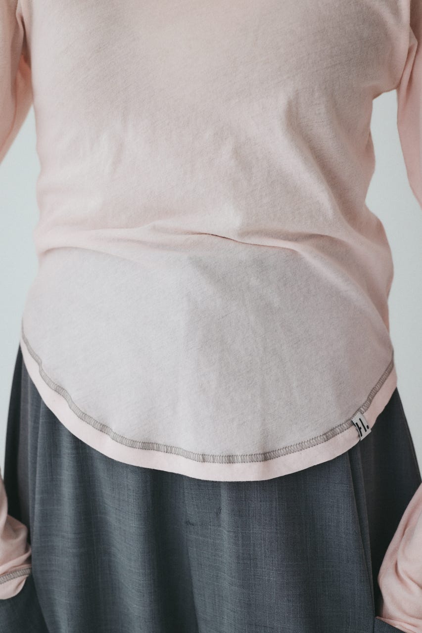 Sheer mellow tops L/PNK FREE