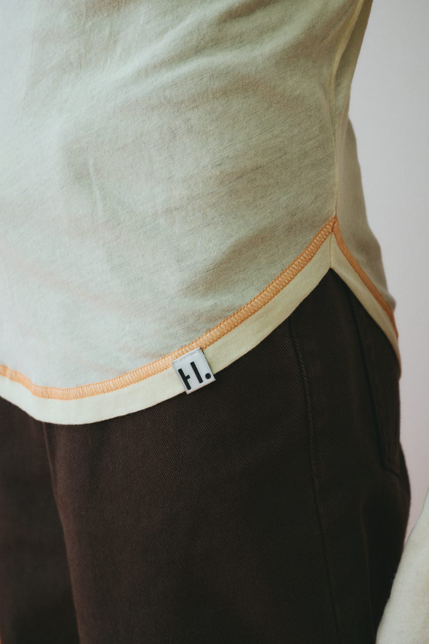 Sheer mellow tops L/YEL FREE