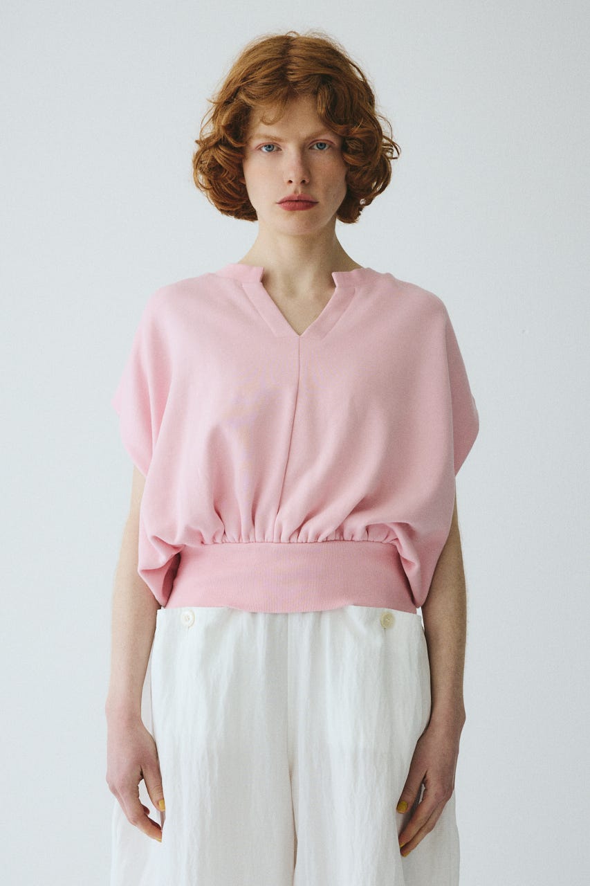 ［予約］V neck box cut vest L/PNK FREE