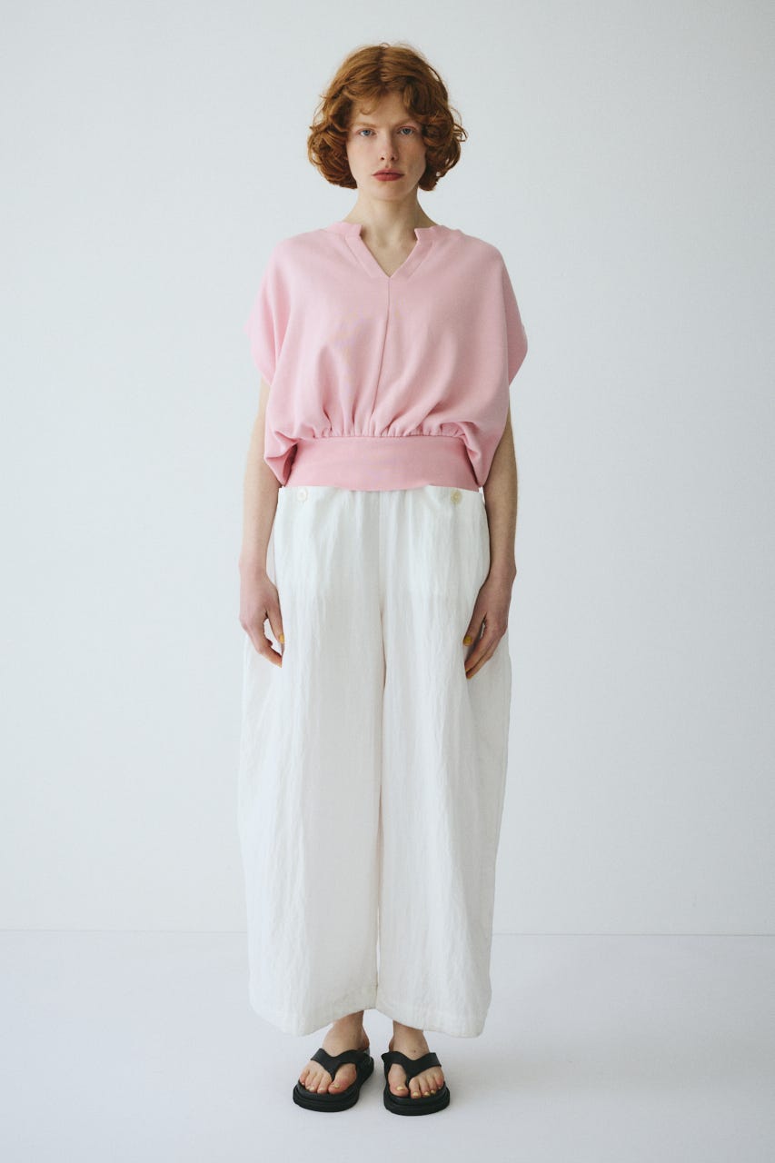 ［予約］V neck box cut vest L/PNK FREE