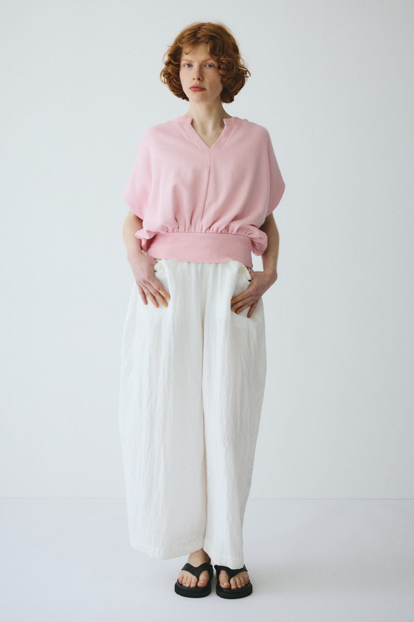 ［予約］V neck box cut vest L/PNK FREE