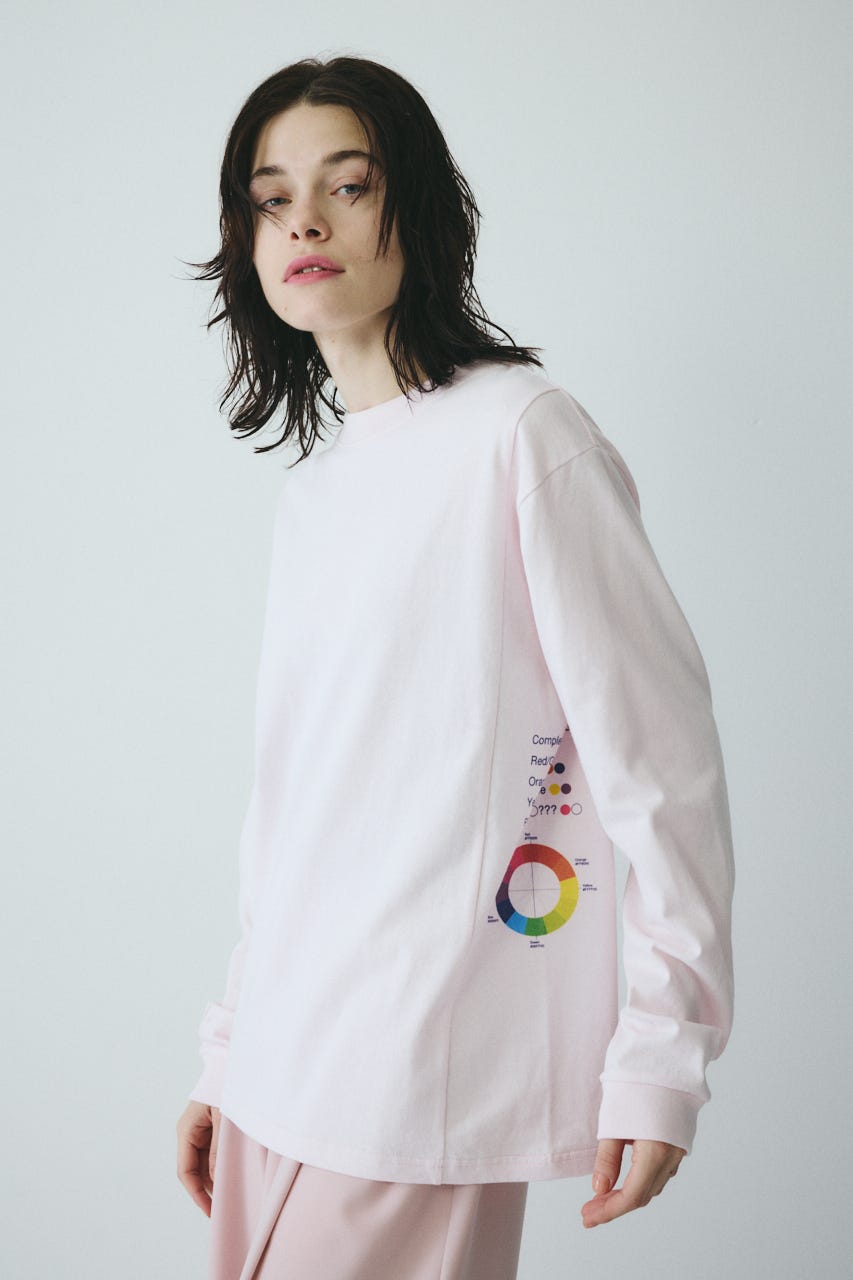 ［予約］Side print long T-shirt L/PNK FREE