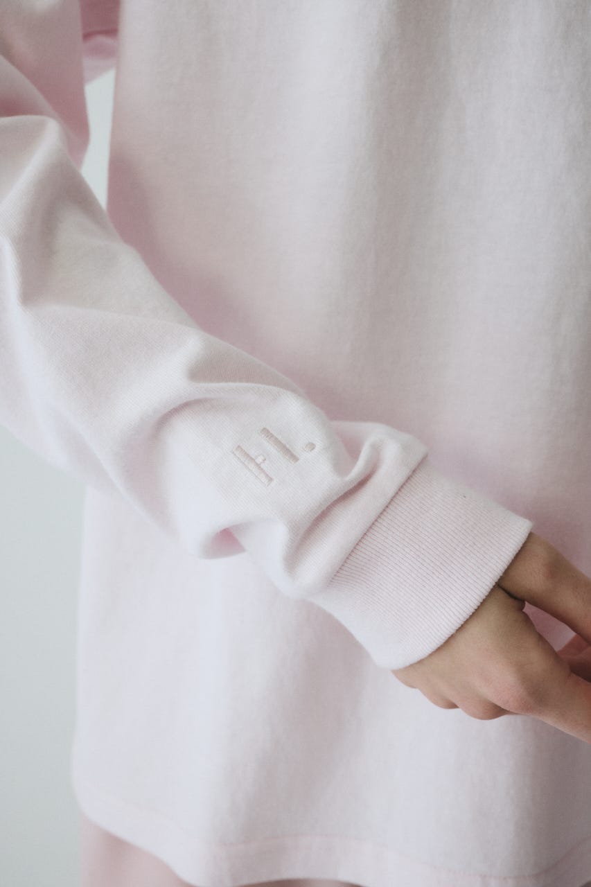 ［予約］Side print long T-shirt L/PNK FREE