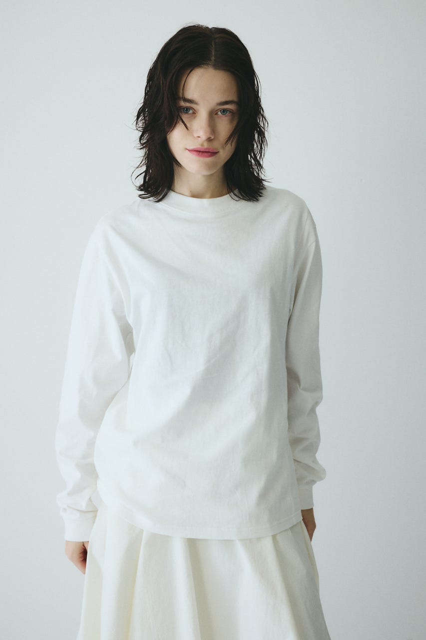 ［予約］Side print long T-shirt WHT FREE