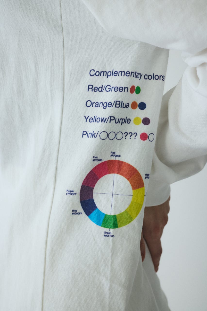 ［予約］Side print long T-shirt WHT FREE