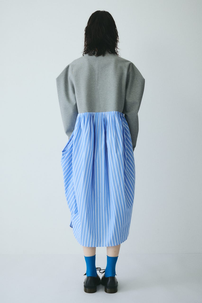 ［予約］Docking shirt dress GRY FREE