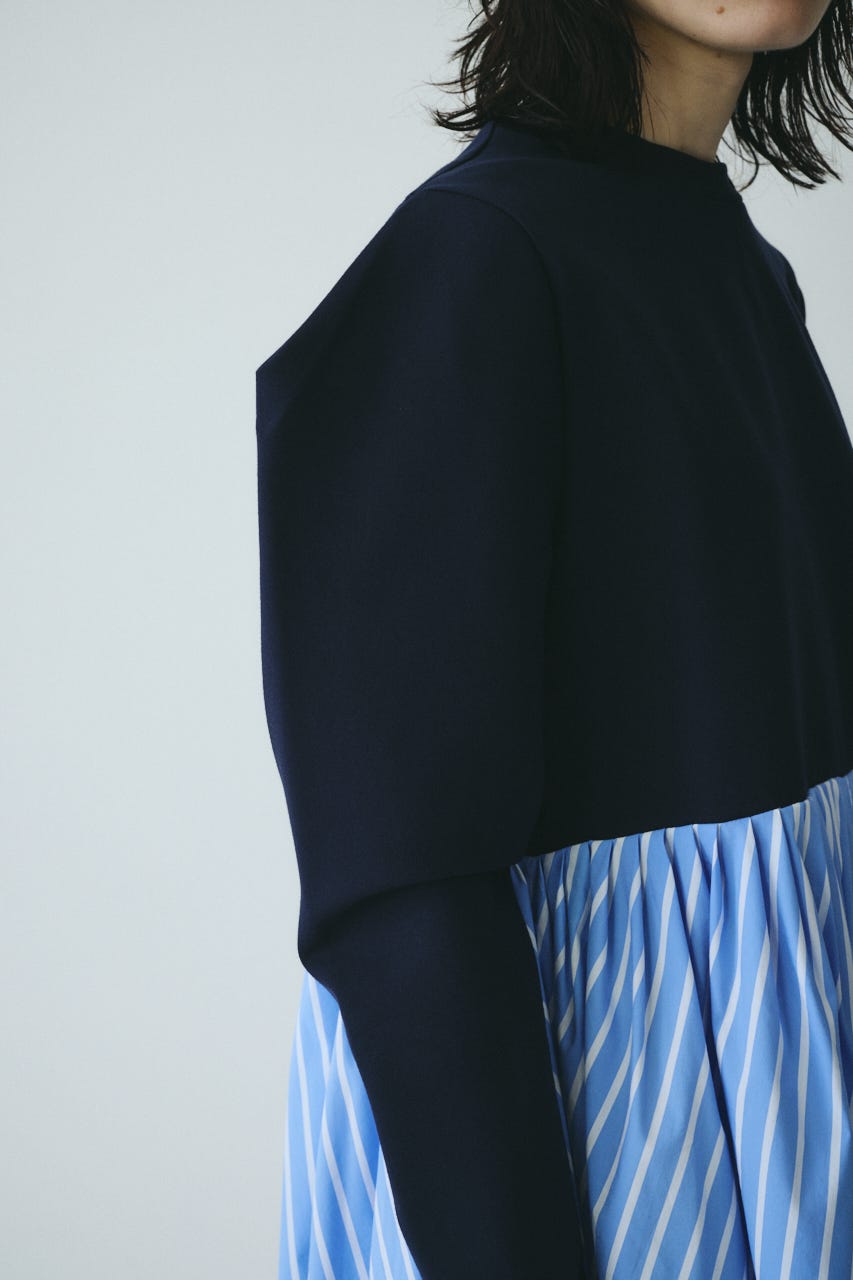 ［予約］Docking shirt dress NVY FREE