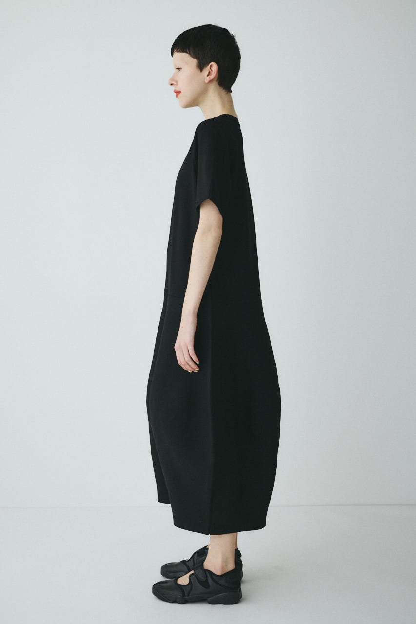 Docking balloon hem dress BLK FREE