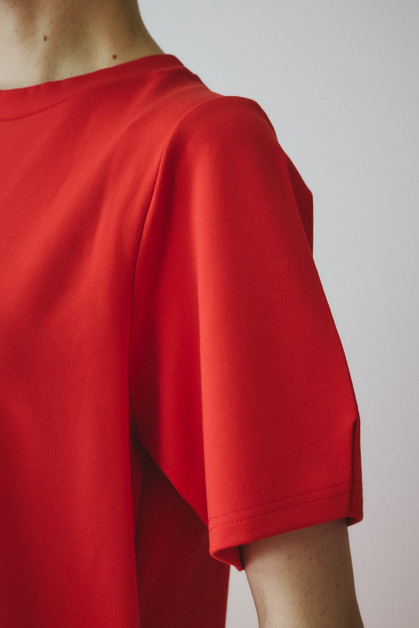 Docking balloon hem dress RED FREE