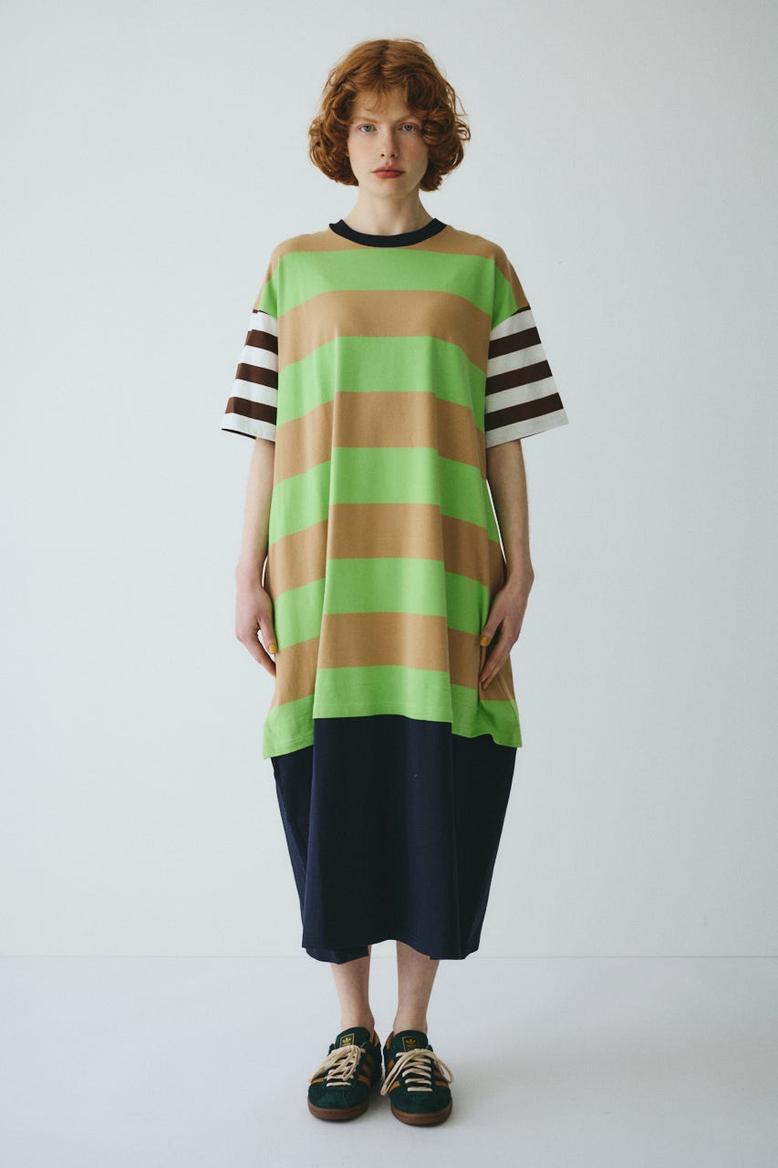 ［予約］Cut relax dress 柄BEG FREE