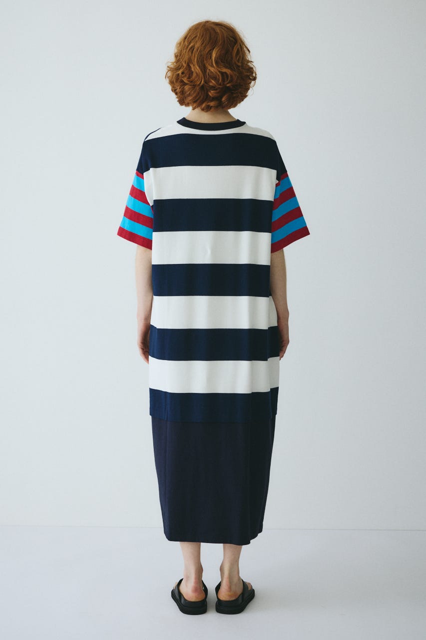 ［予約］Cut relax dress 柄NVY FREE