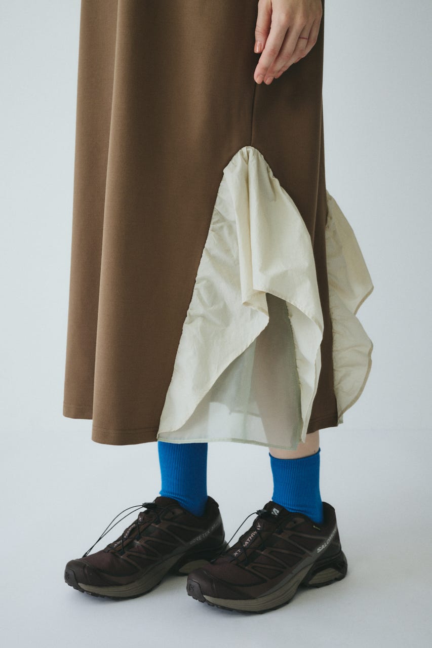 ［予約］Many gather hem dress BEG FREE