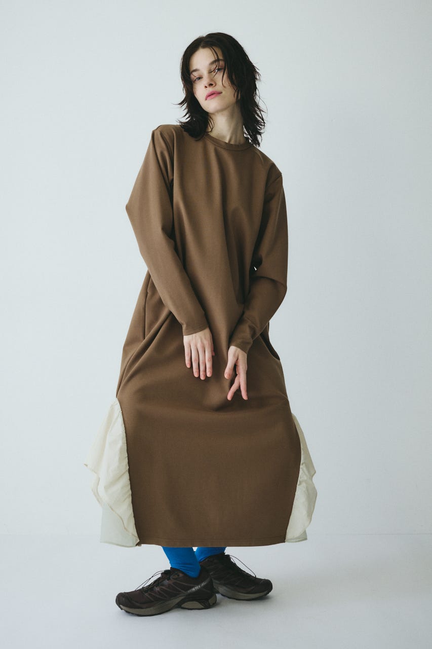 ［予約］Many gather hem dress BEG FREE