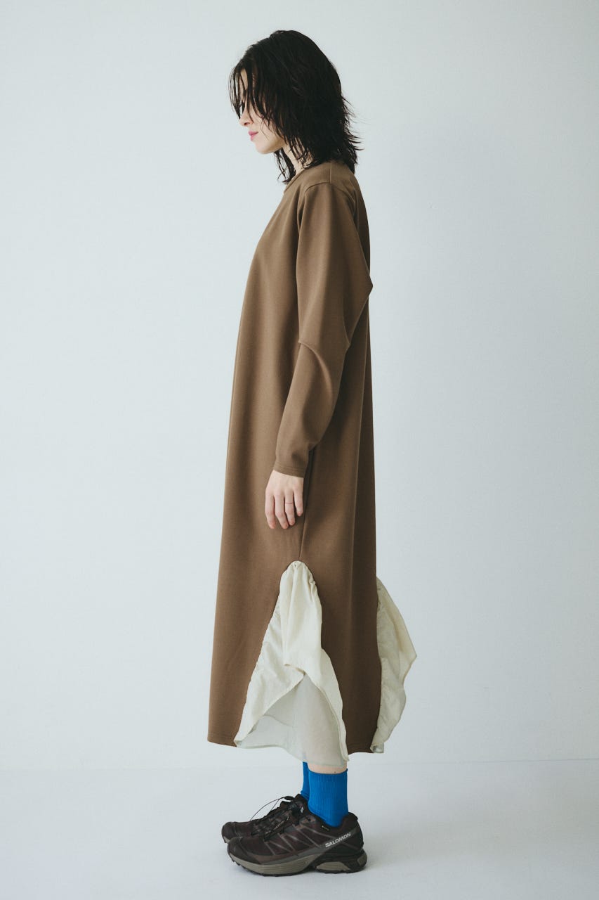 ［予約］Many gather hem dress BEG FREE