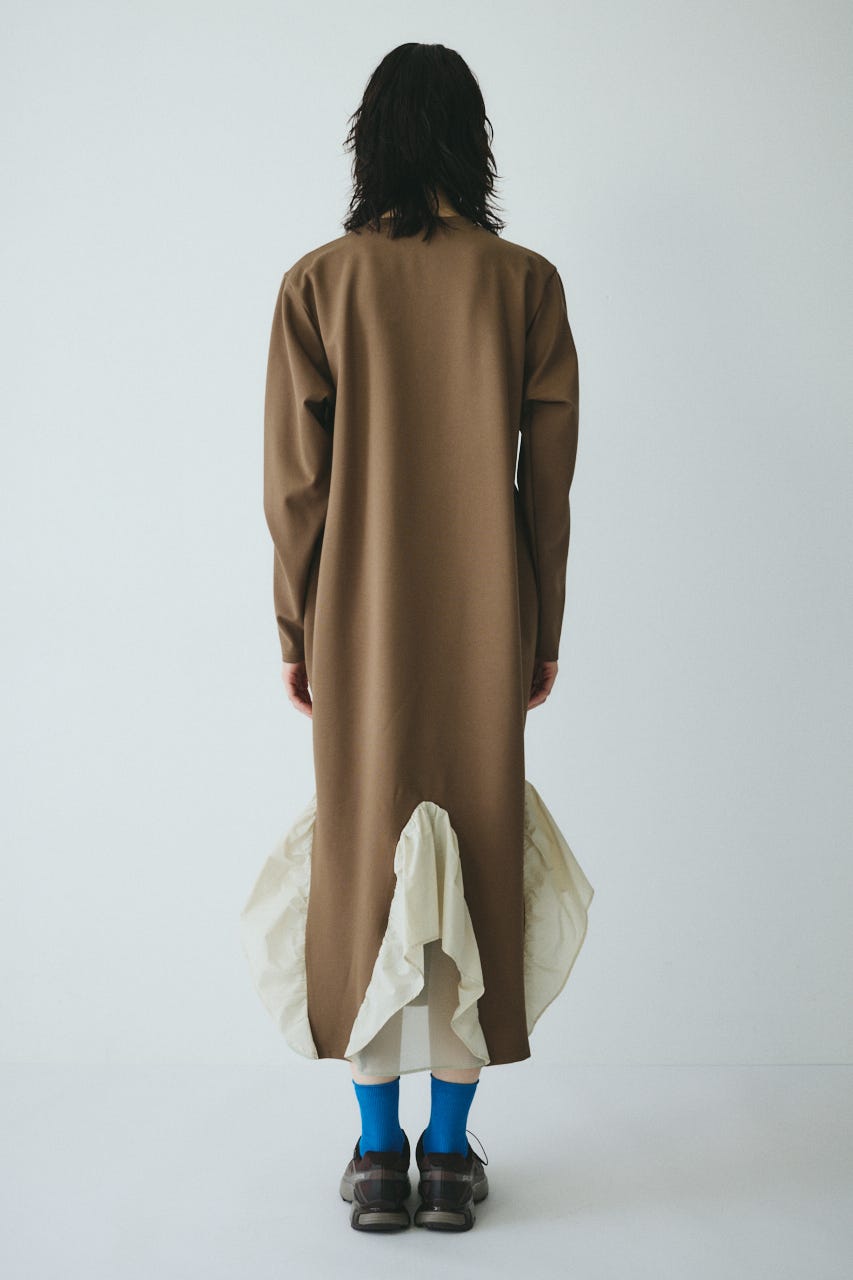 ［予約］Many gather hem dress BEG FREE