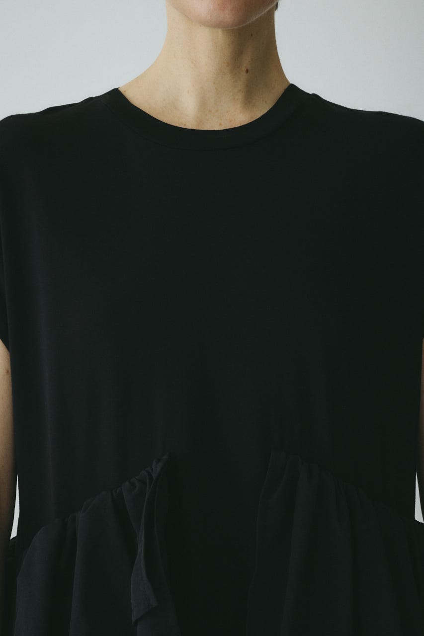 ［予約］Side frill pante dress BLK 36