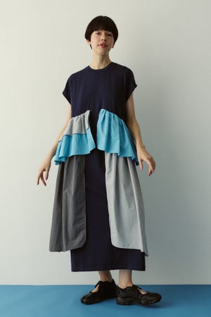 ［予約］Side frill pante dress