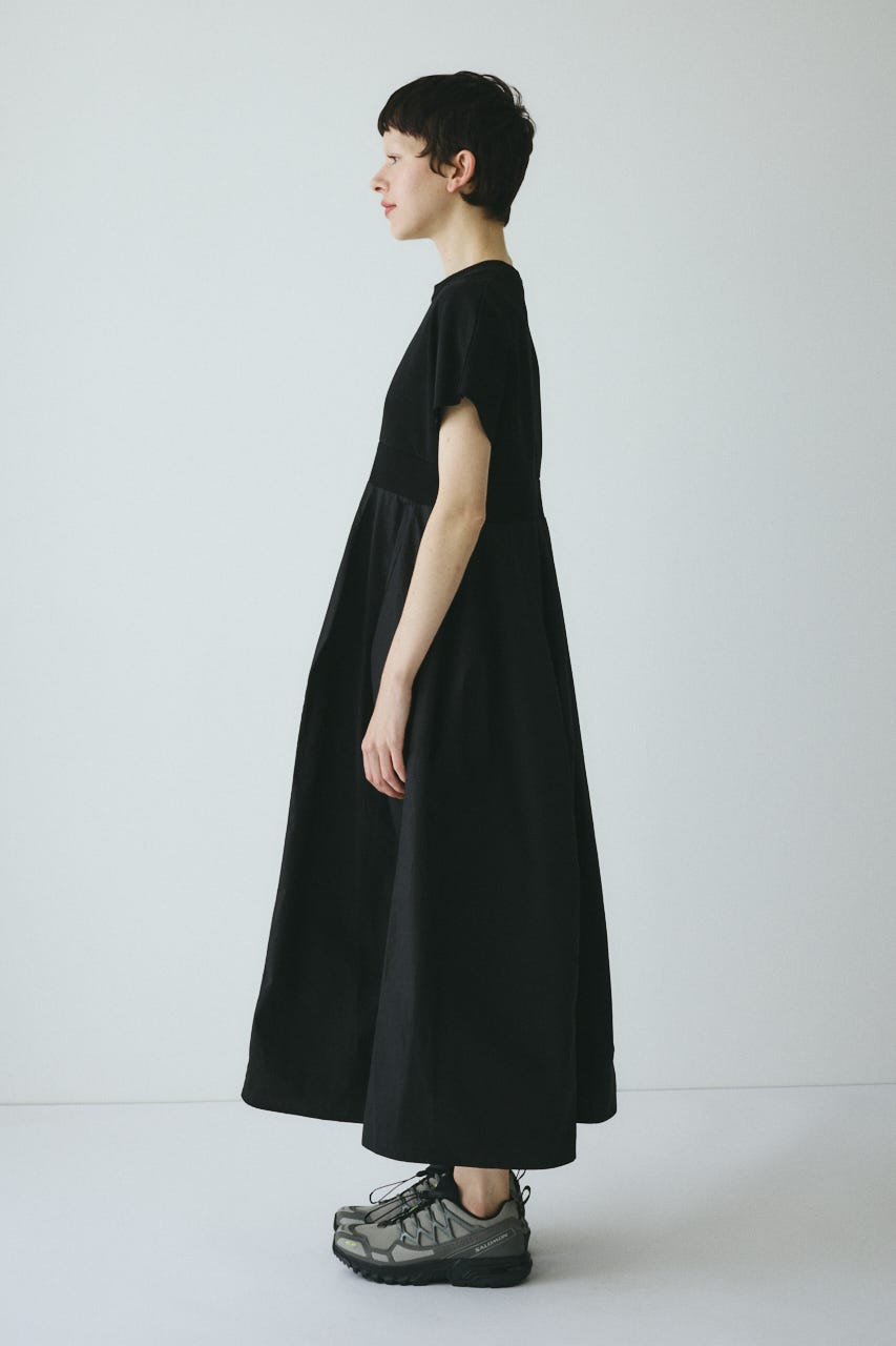 ［予約］Back slit long dress BLK 36