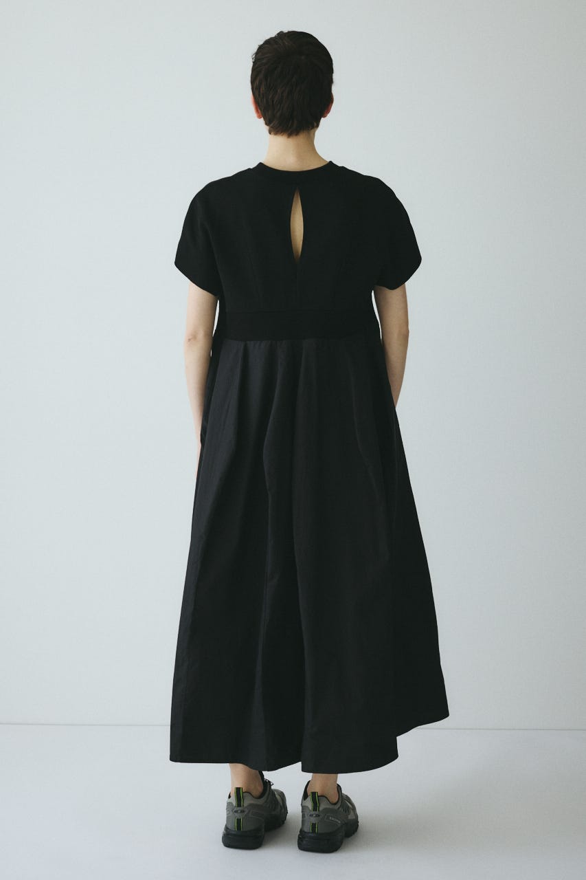 ［予約］Back slit long dress BLK 36