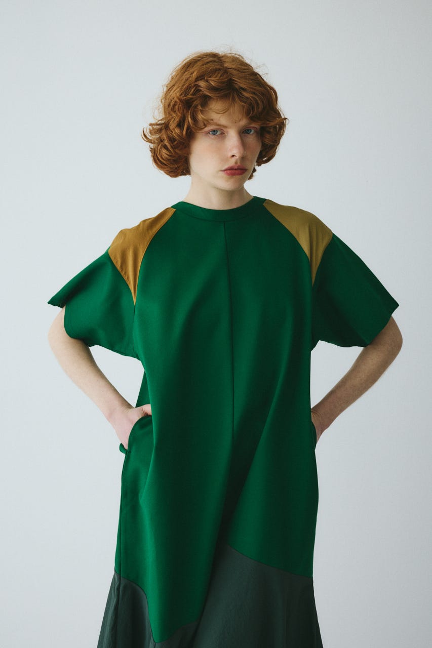 ［予約］Patch docking one piece 柄GRN FREE