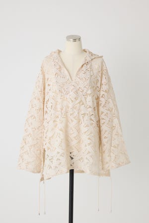 Hella_flower lace hoodie