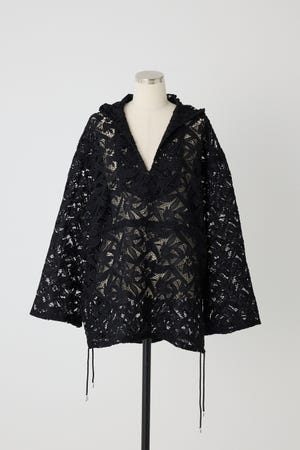 Hella_flower lace hoodie