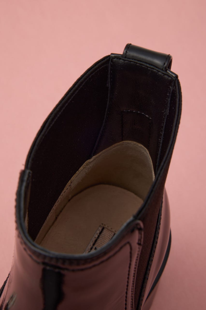 パフバックルサイドゴアブーツ BLK 23.0cm