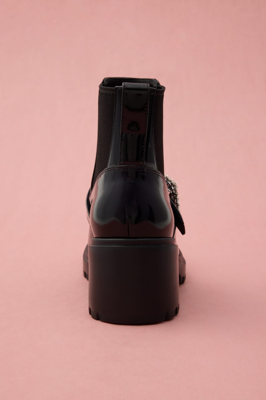 パフバックルサイドゴアブーツ BLK 23.0cm