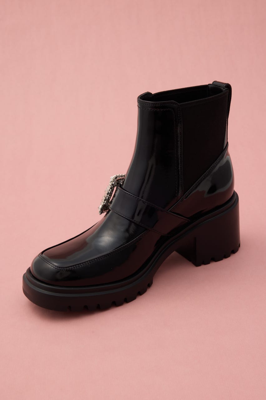 パフバックルサイドゴアブーツ BLK 23.0cm