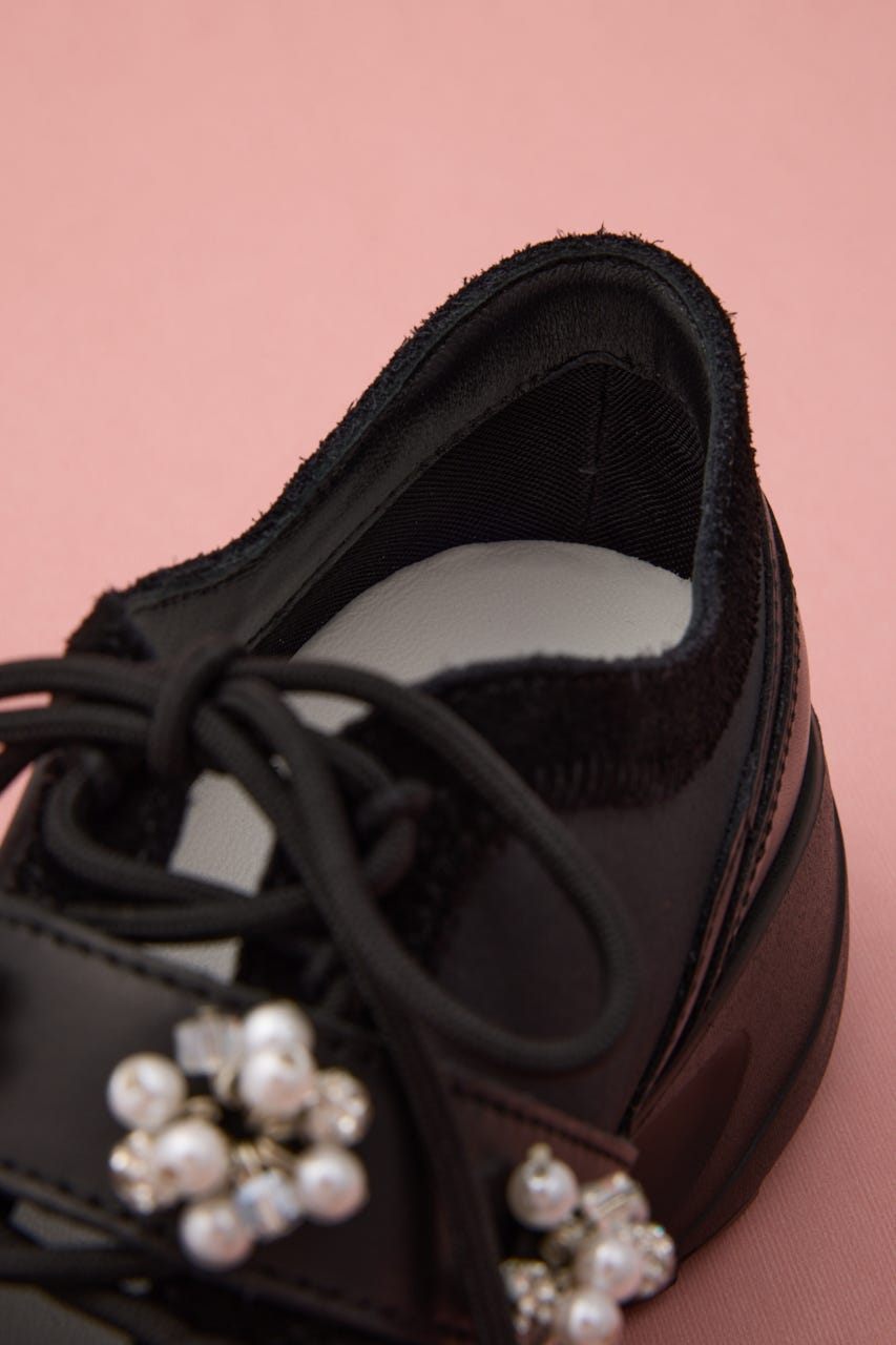 デコレーションオープンスニーカー BLK 24.0cm