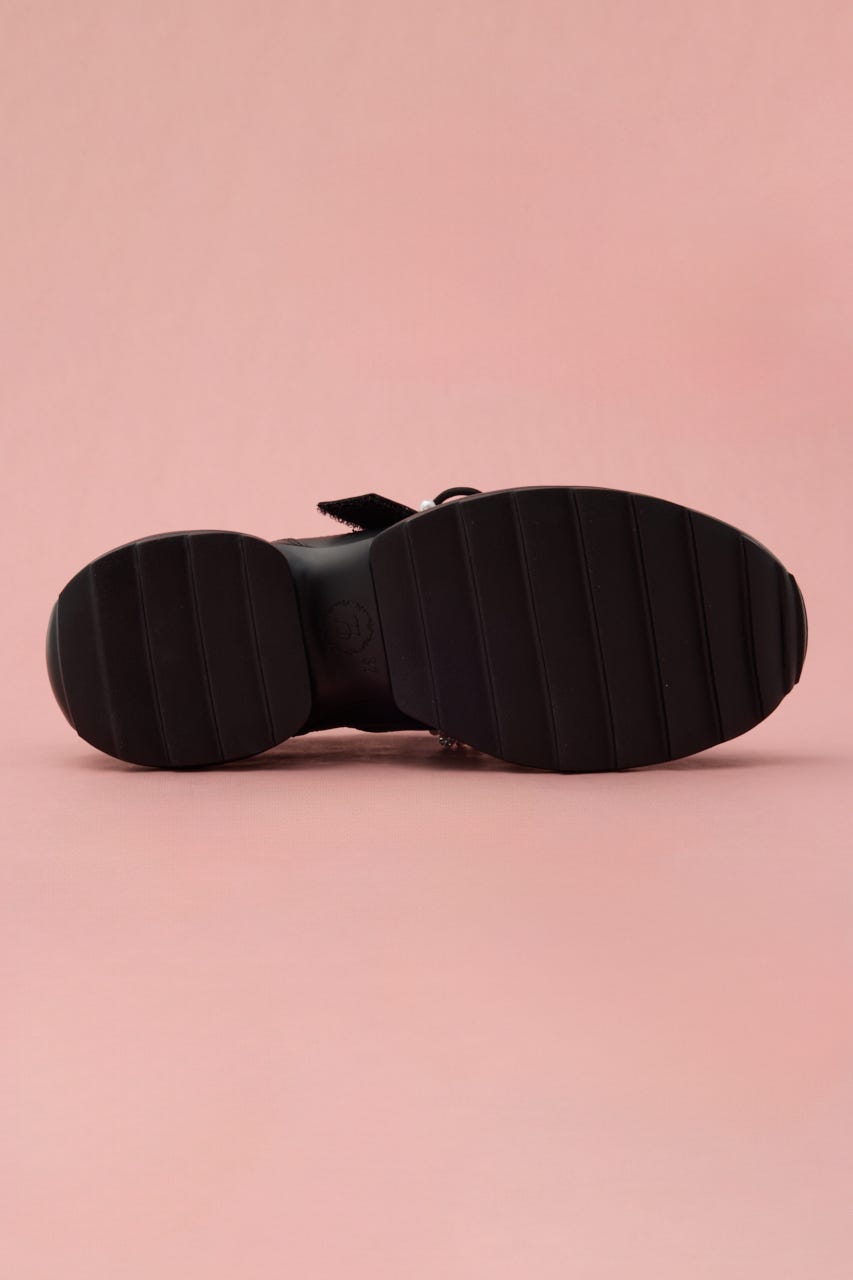 デコレーションオープンスニーカー BLK 24.0cm