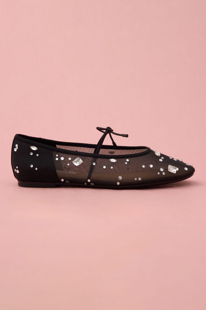シースルーエイイブロイドフラット BLK 24.5cm