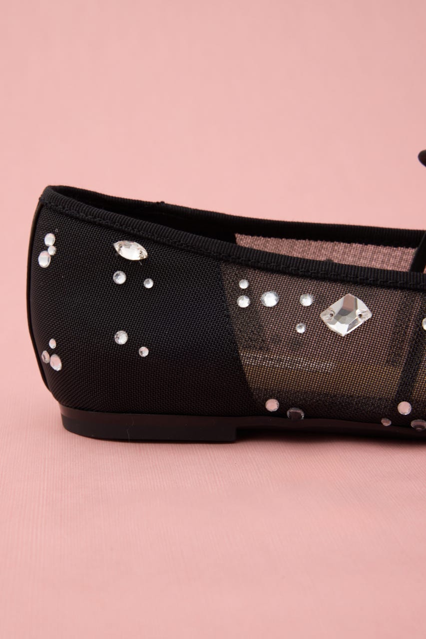 シースルーエイイブロイドフラット BLK 24.5cm