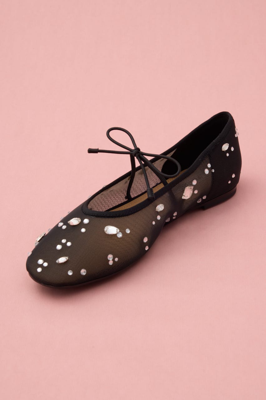 シースルーエイイブロイドフラット BLK 24.5cm