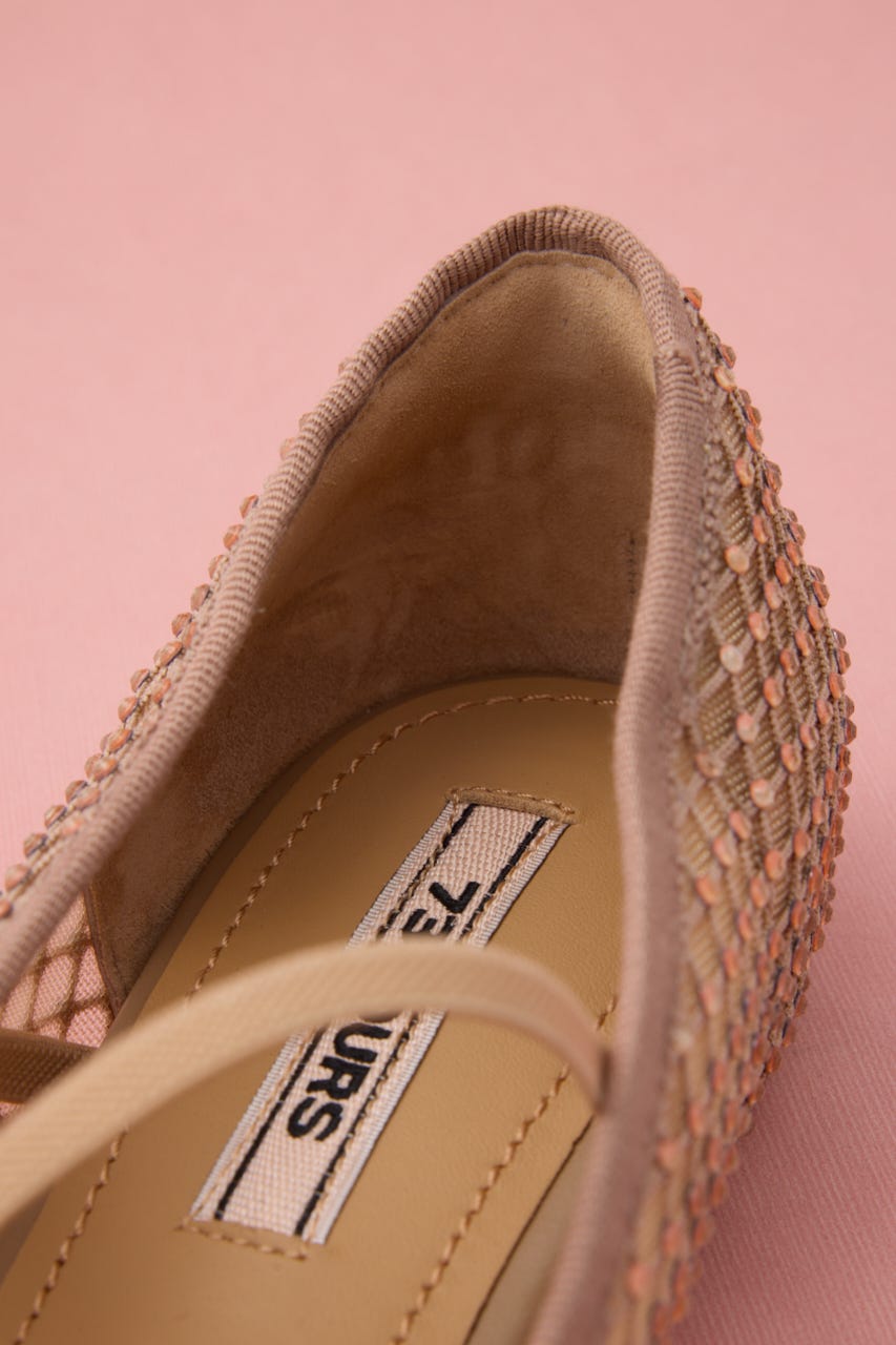 カラーストーンリボンネットバレエ APR 22.5cm