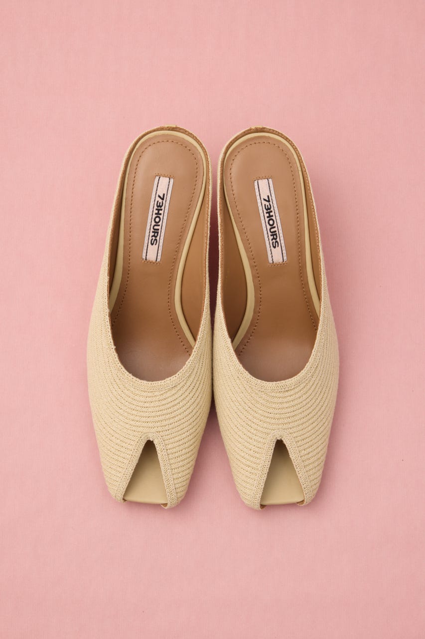 ピープトゥクラスサンダル ECRU 24.0cm