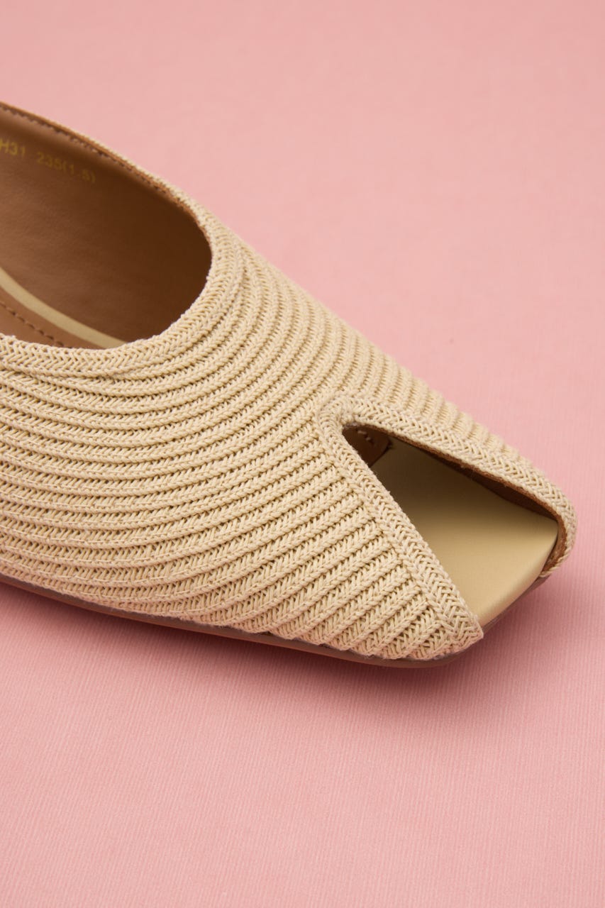 ピープトゥクラスサンダル ECRU 24.0cm