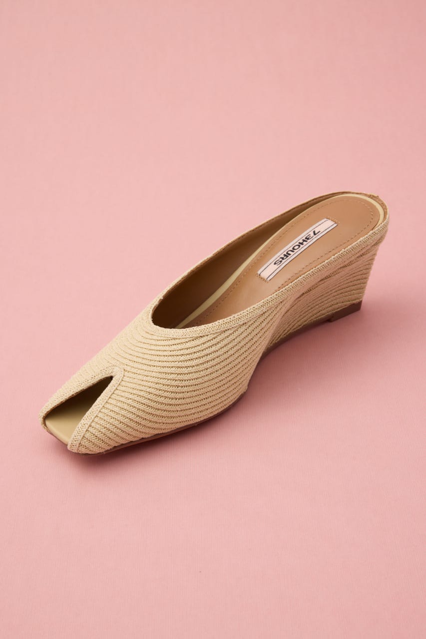 ピープトゥクラスサンダル ECRU 24.0cm