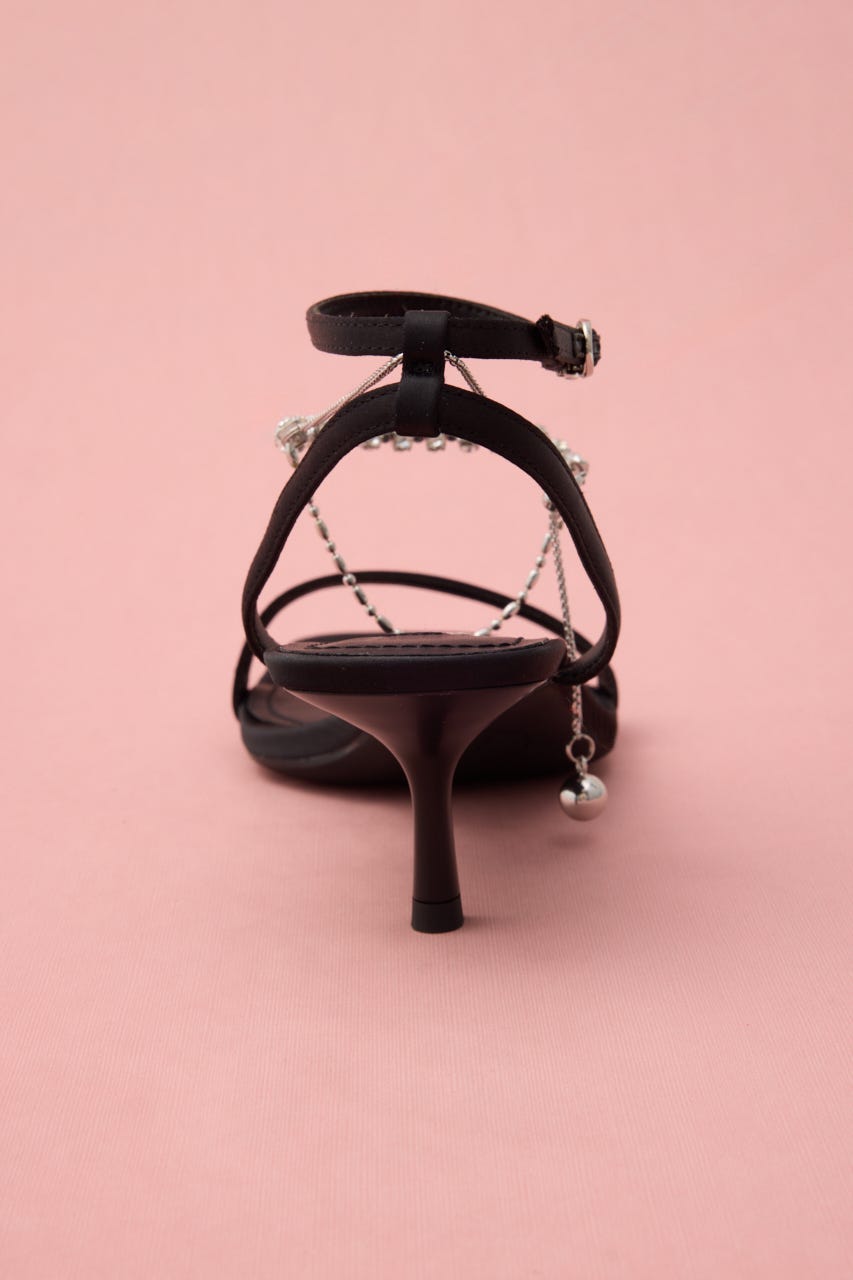 アンクルデコレーションサンダル BLK 23.0cm