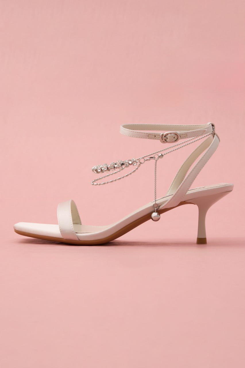 アンクルデコレーションサンダル WHT 23.0cm